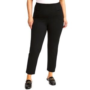 Torrid Pants Pencil Luxe Ponte Pull On Ankle Skinny Deep Black Size 0 Reg 12 NWT